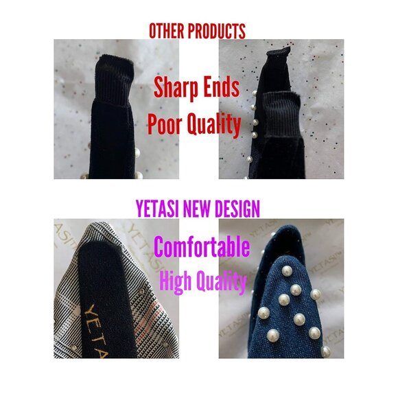 Leather Headbands Faux Leather Pink Knot Hair Accessories for Women - Picture 6 of 7